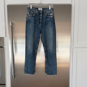 Agolde “Riley” jeans in xlnt condition.  Jeans are listed on Agolde for $208.